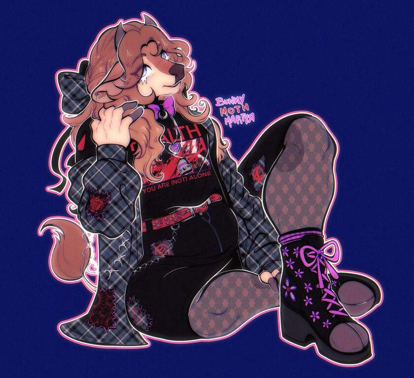 Cara after a HEALTH concert, by BunnyMothMartyr